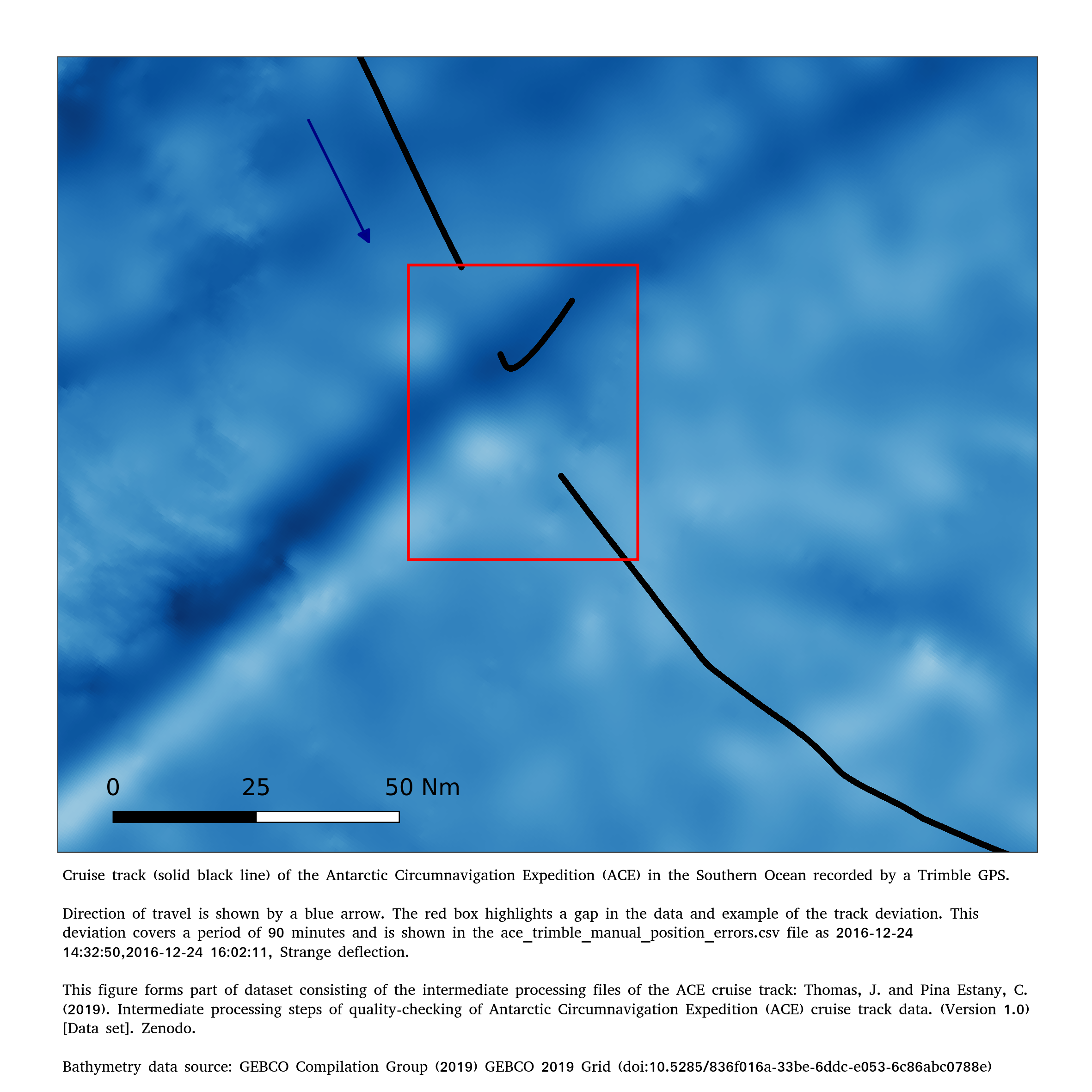 Quality Checked One Second Cruise Track Of The Antarctic